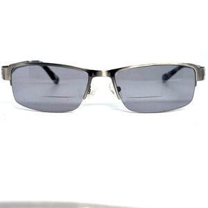 ZENNI Eyeglasses‎ Frames Womens Half Rim Silver Gray lens 16919